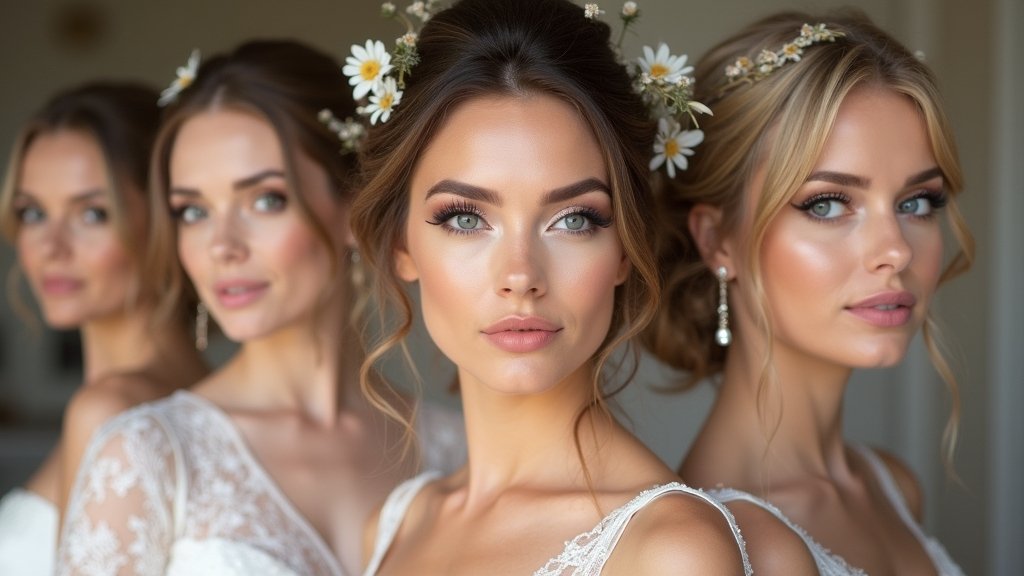 bridal winged eyeliner looks