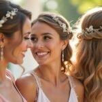 bridesmaids half up hairstyles