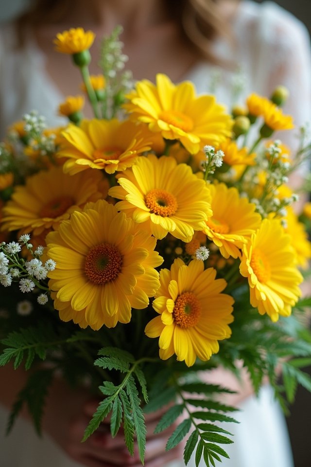 bright buttercups and ferns