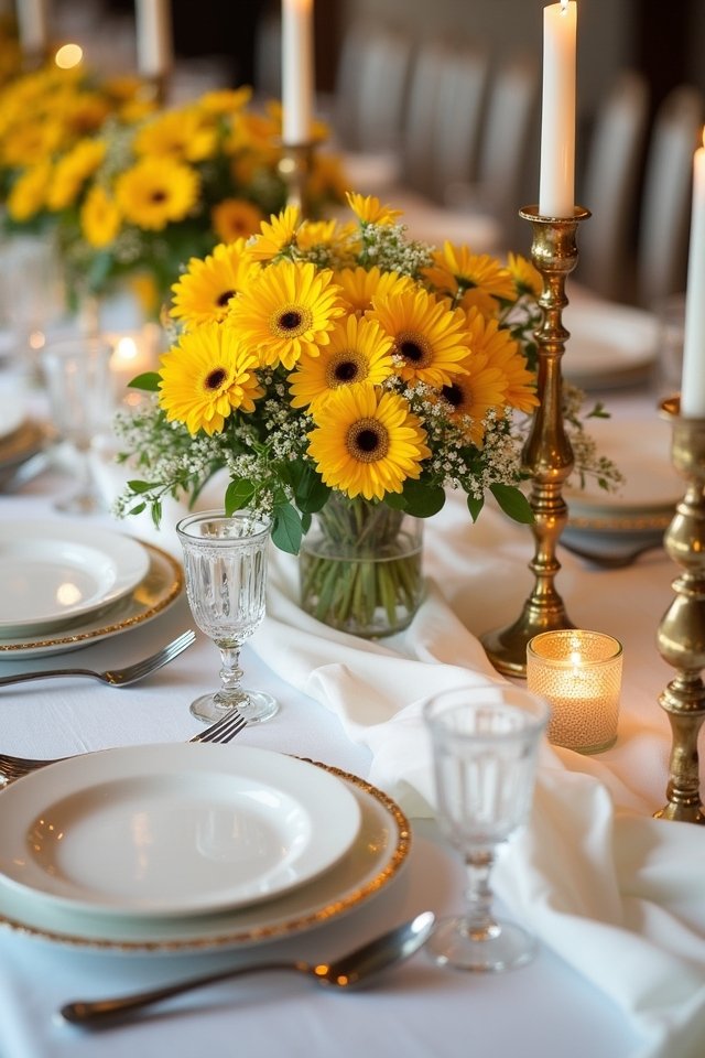 bright cheerful wedding decor