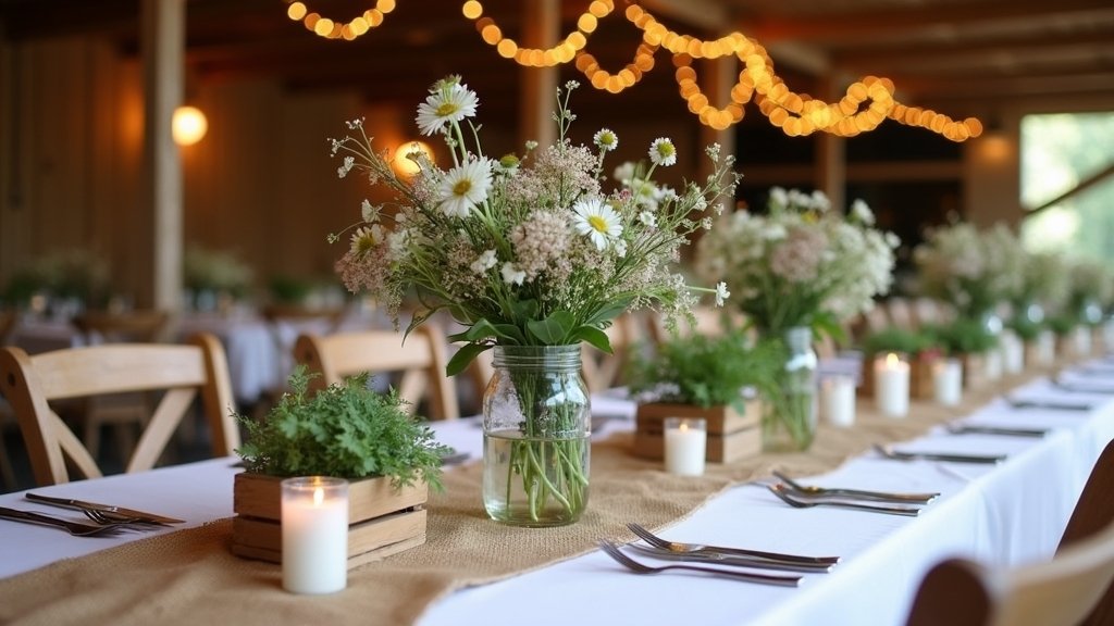 budget friendly rustic wedding decor