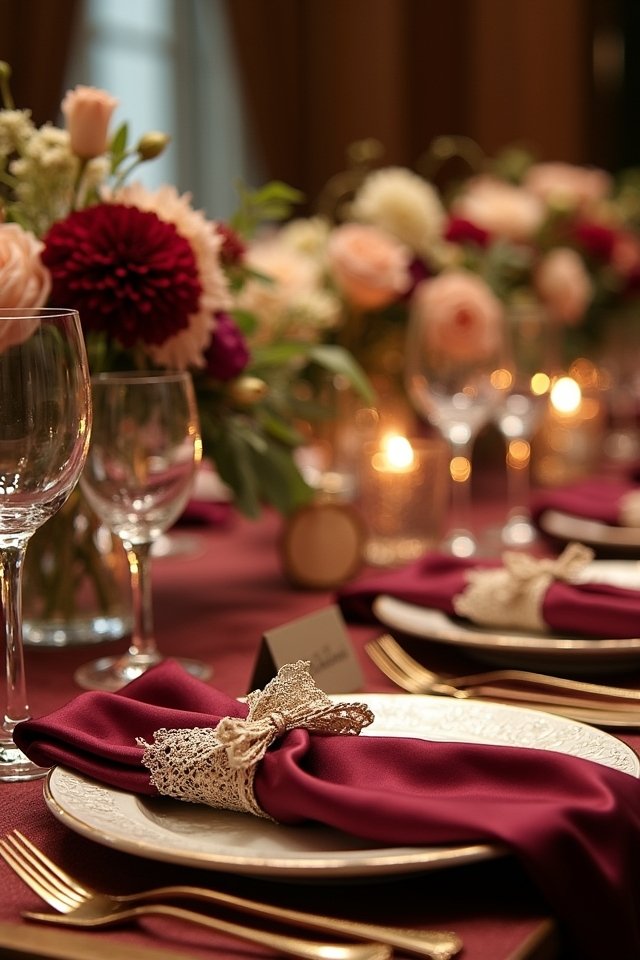 burgundy and champagne elegance