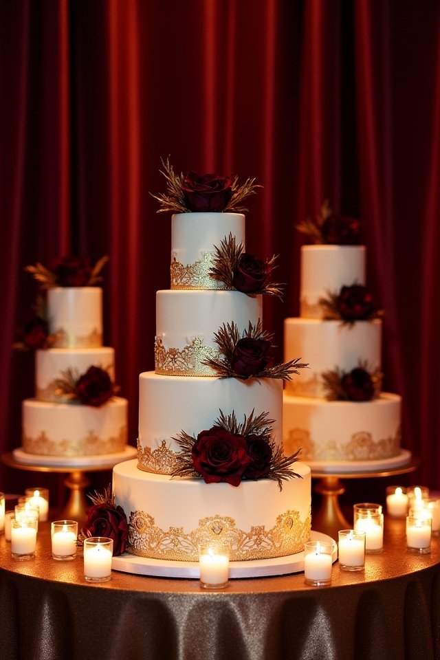 burgundy and gold elegance