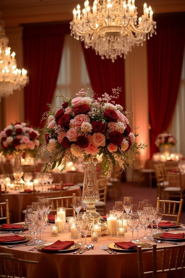burgundy and rose gold elegance