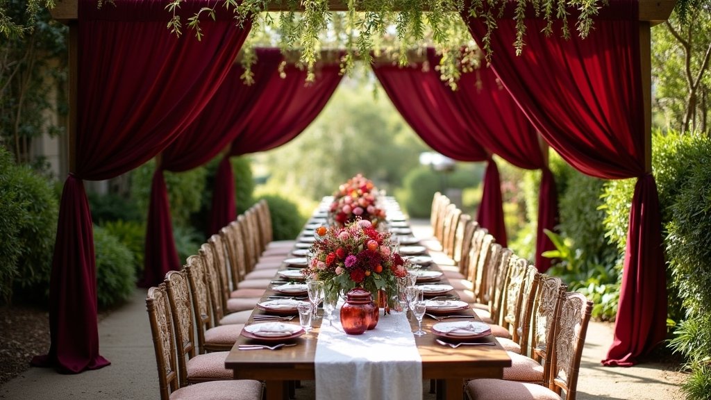 burgundy boho wedding inspiration
