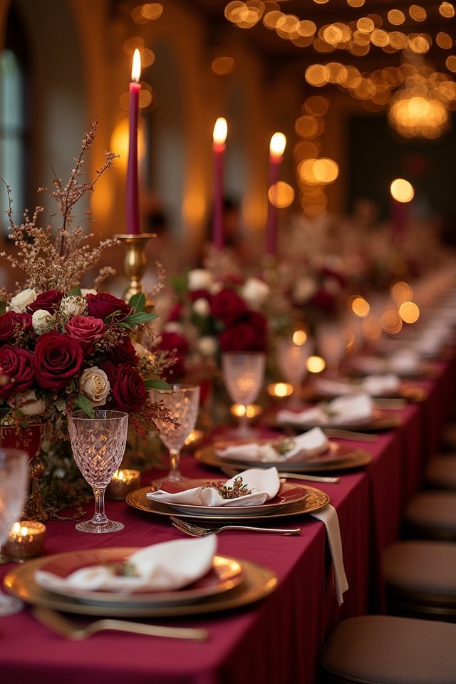 burgundy elegance enhances weddings