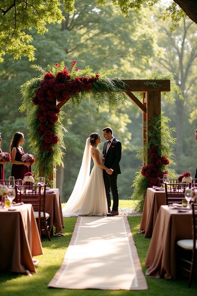 burgundy fern garden elegance