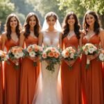 burnt orange bridesmaids styles