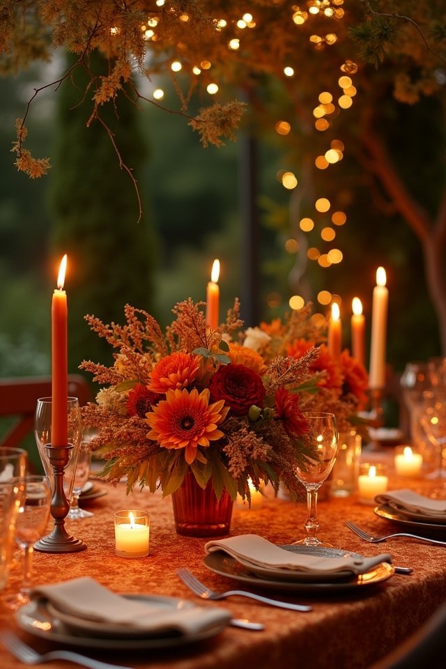 burnt orange wedding ambiance