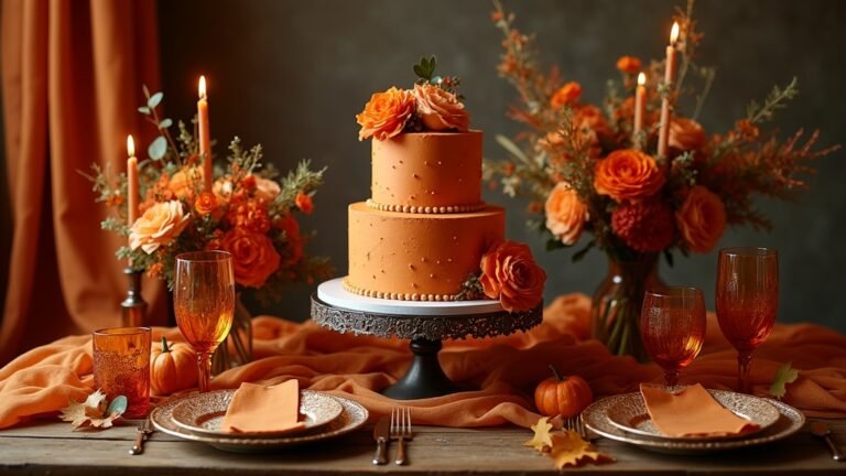 burnt orange wedding details