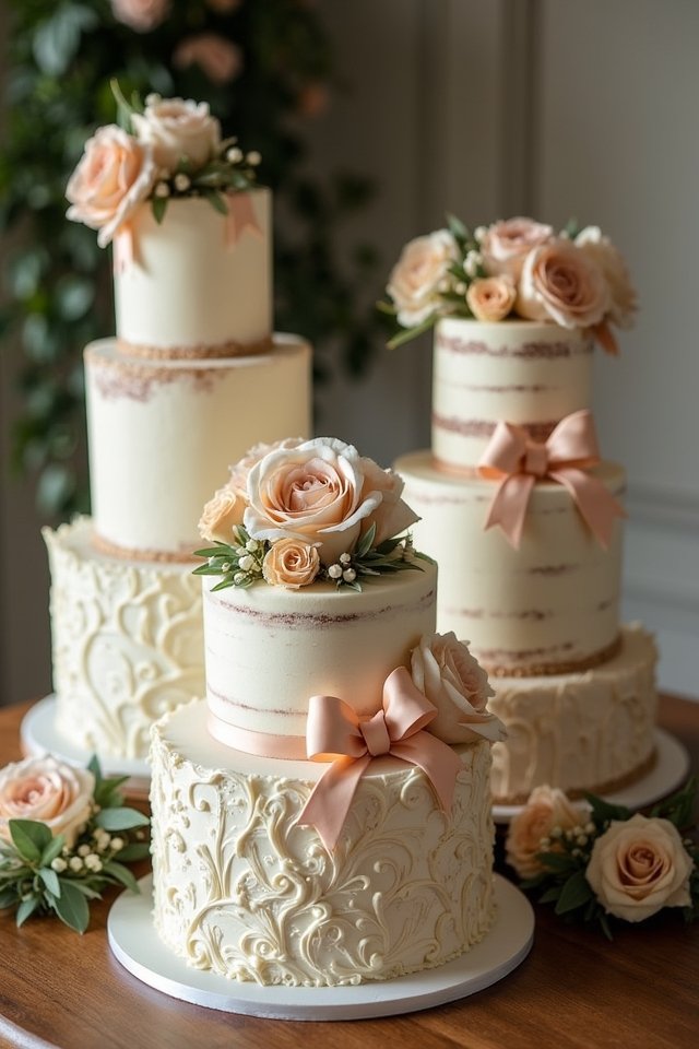 buttercream wedding cake elegance