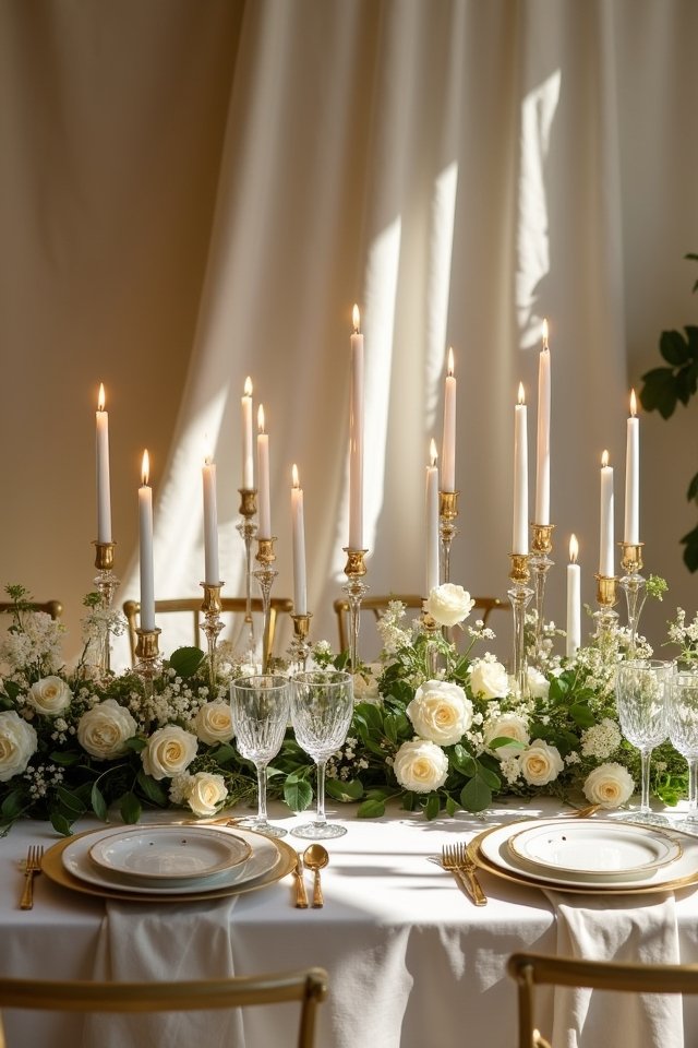 candle arrangements create ambiance