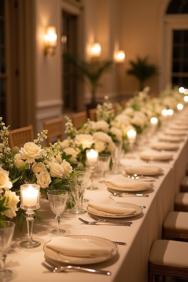 candlelight and elegant linens