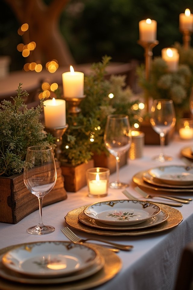 candlelight creates romantic ambiance