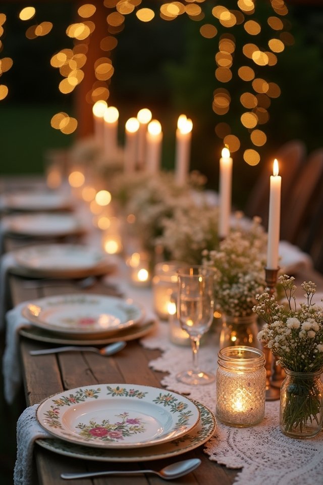 candlelight creates romantic ambiance