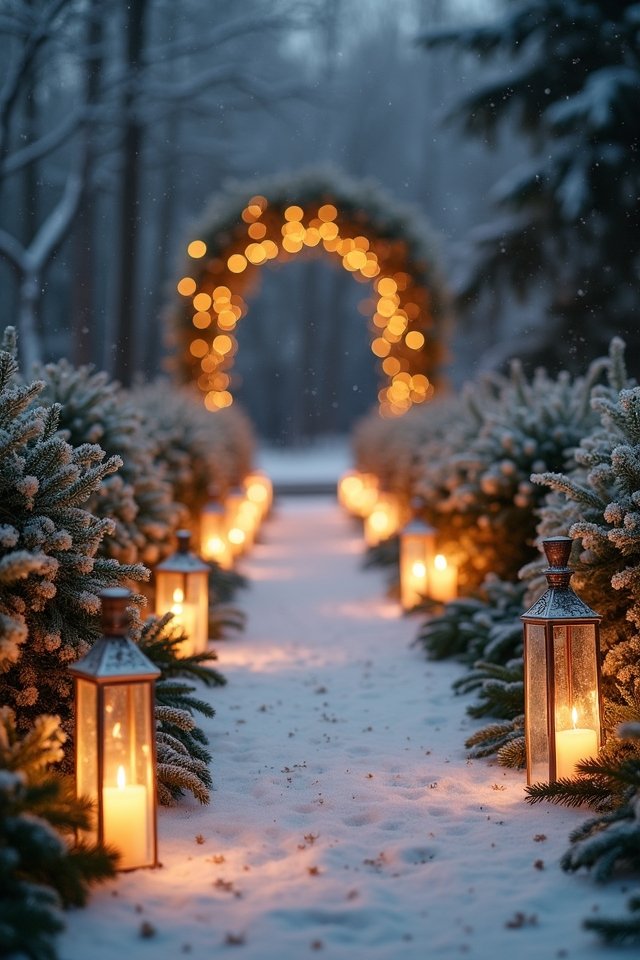 candlelit aisle romantic ambiance
