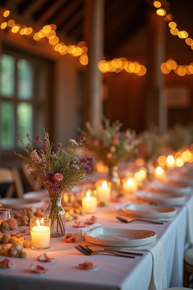 candlelit cozy wedding ambiance