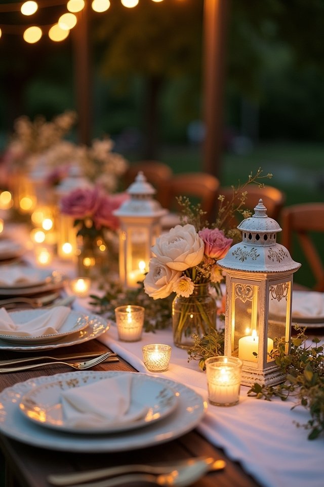 candlelit lanterns create ambiance