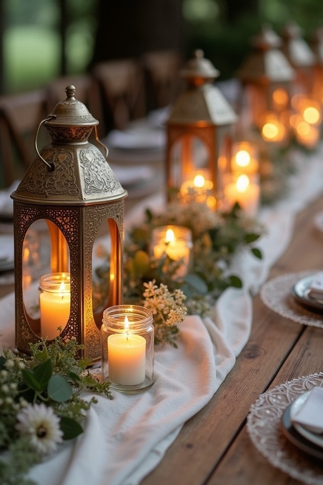 candlelit lanterns create ambiance