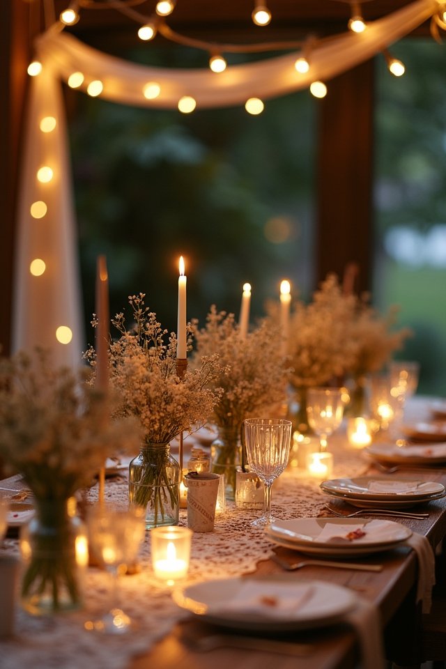 candlelit romantic atmosphere creation