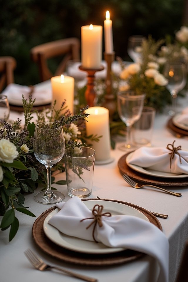 candlelit romantic wedding ambiance