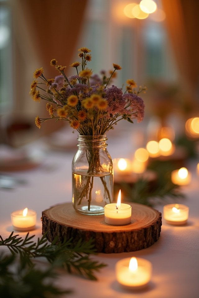 candlelit romantic wedding atmosphere