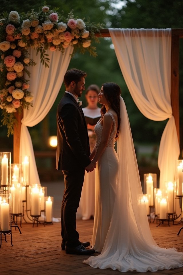 candlelit romantic wedding ceremonies