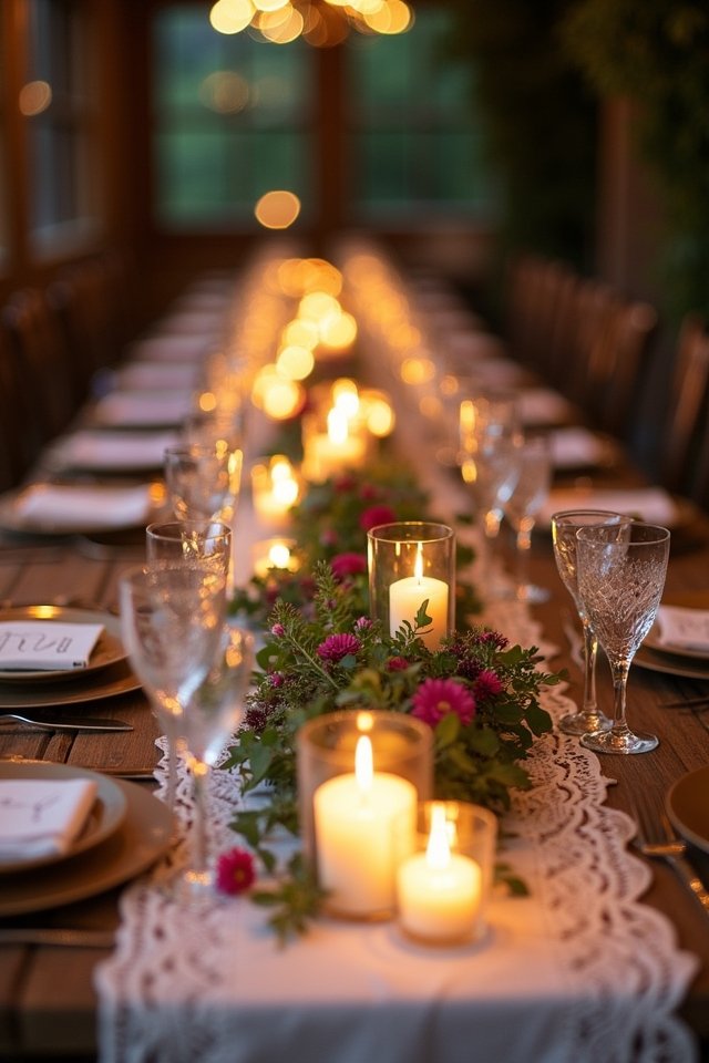 candlelit wedding table elegance