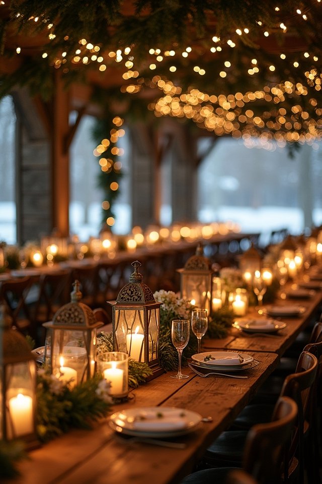 candlelit winter wedding warmth