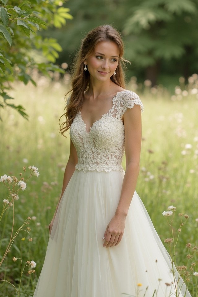 cap sleeve wedding elegance