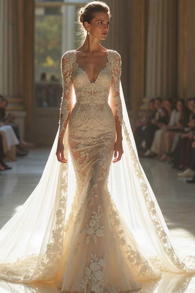 capes and trains enchant elegantly