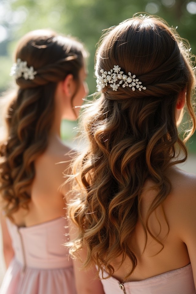 cascading curls with hairpins