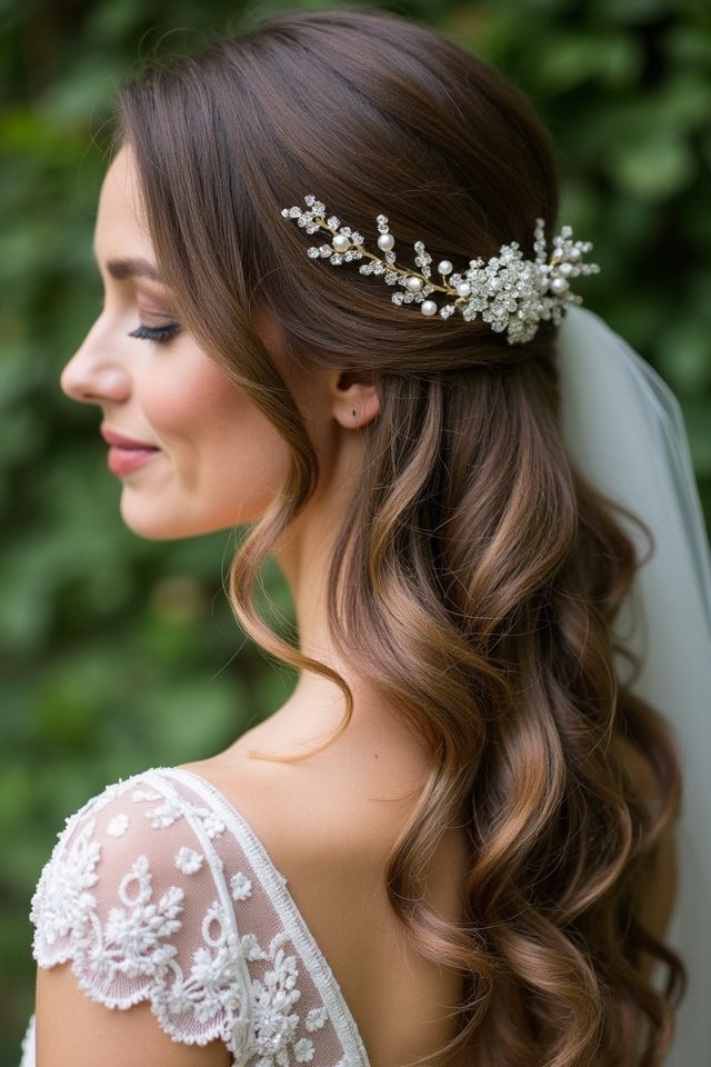 cascading curls with hairpins