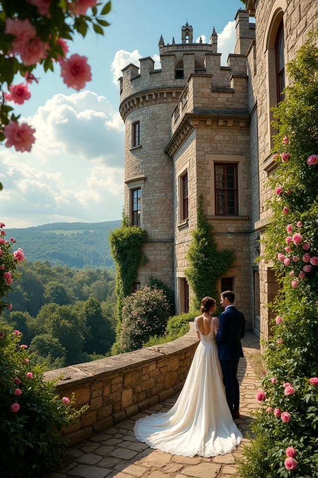 castle wedding fairy tale