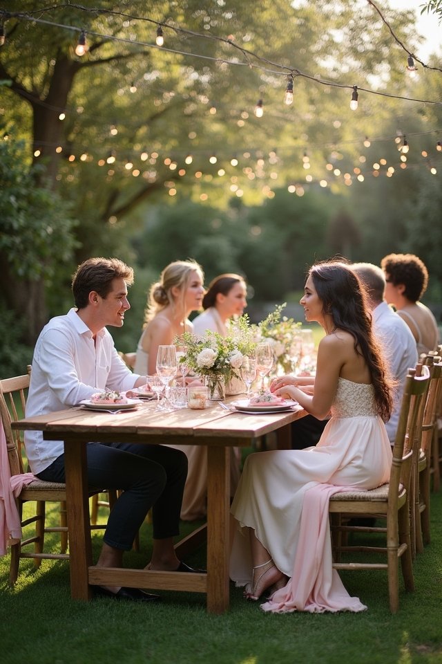 casual joyful wedding attire