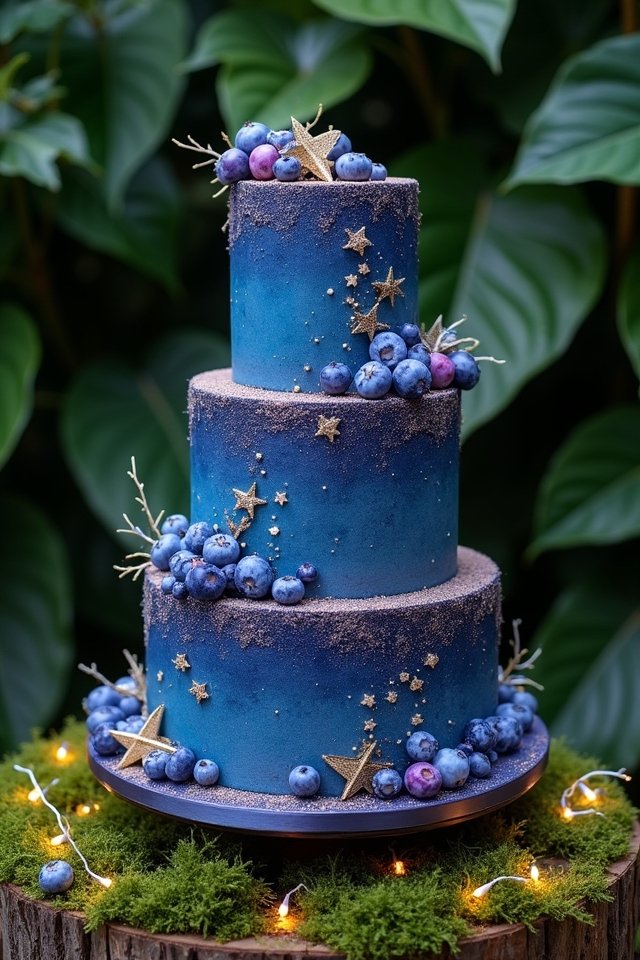 celestial themed blueberry cake delight