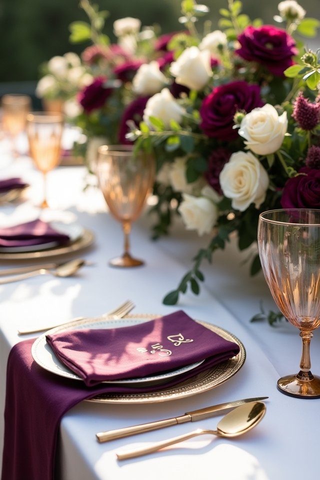 champagne and eggplant elegance