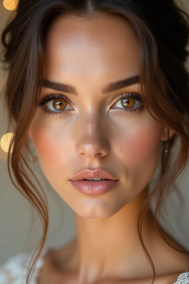 champagne shimmer copper accents