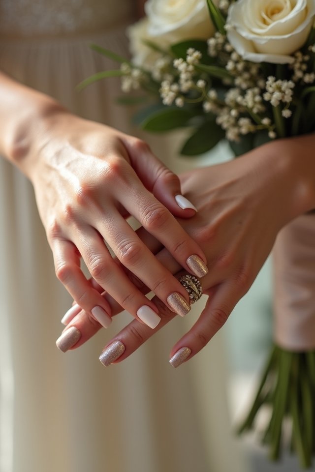champagne shimmer for bridesmaids