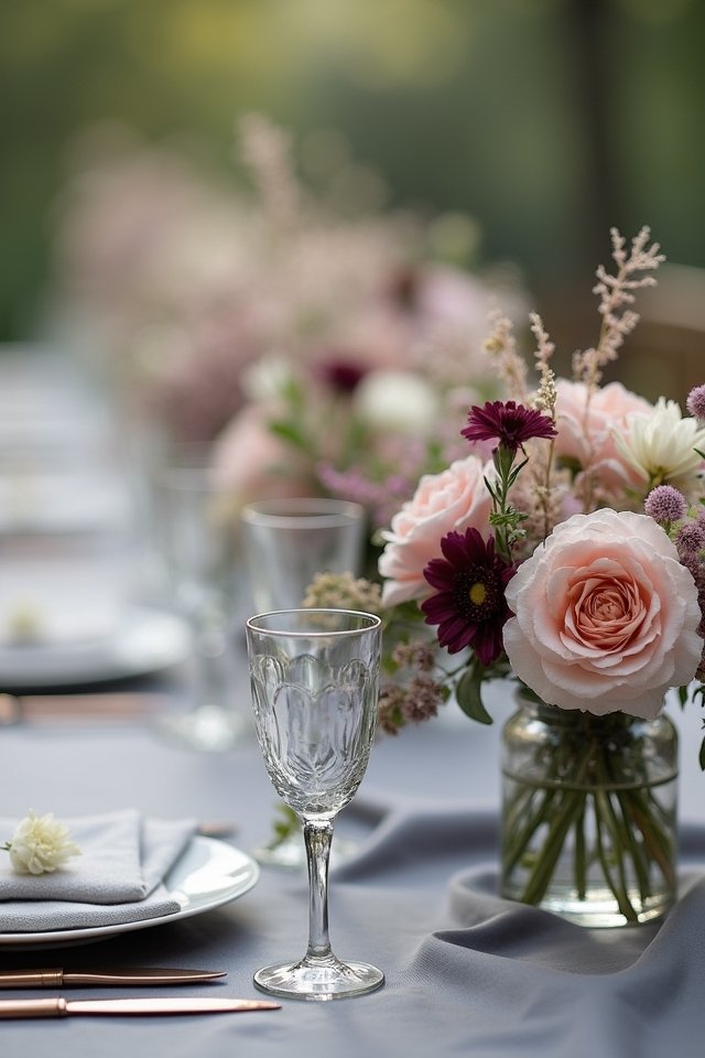 charcoal grey wedding elegance