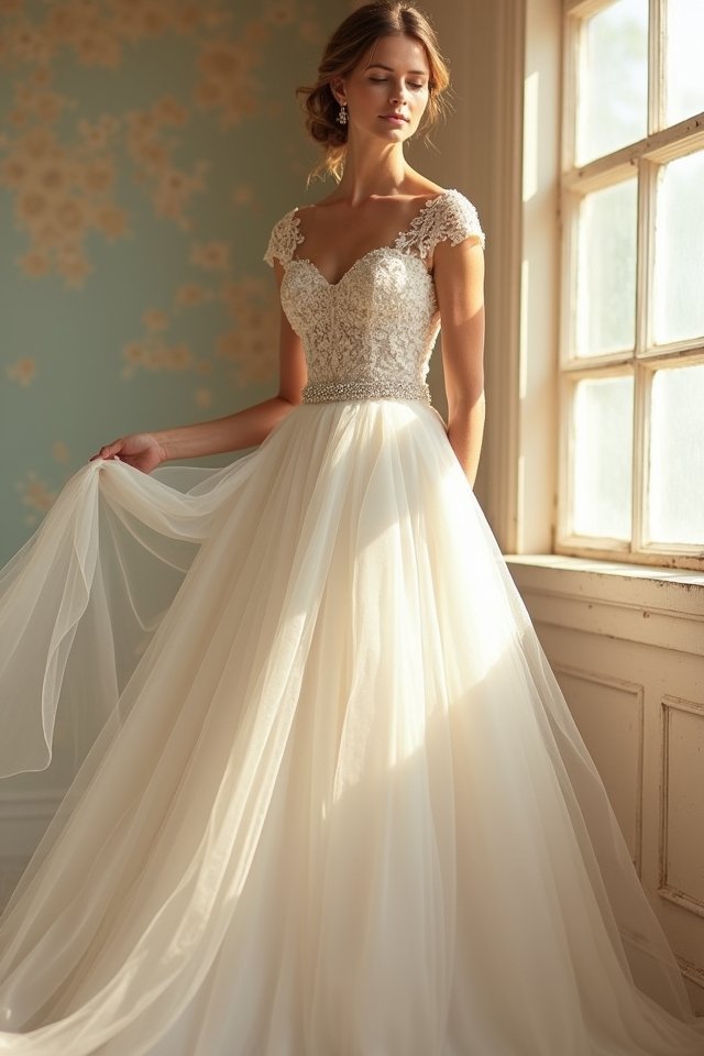 charming a line tulle dress