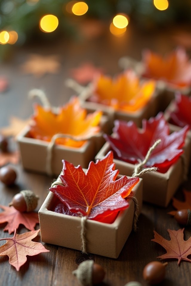 charming autumn leaf soaps