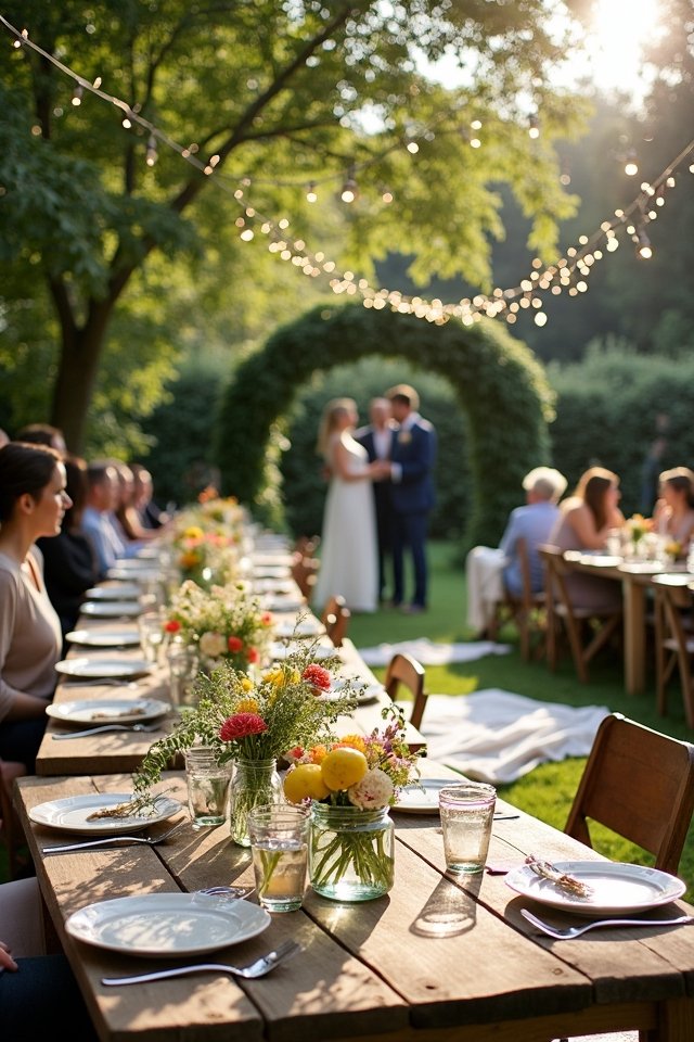 charming backyard wedding celebration