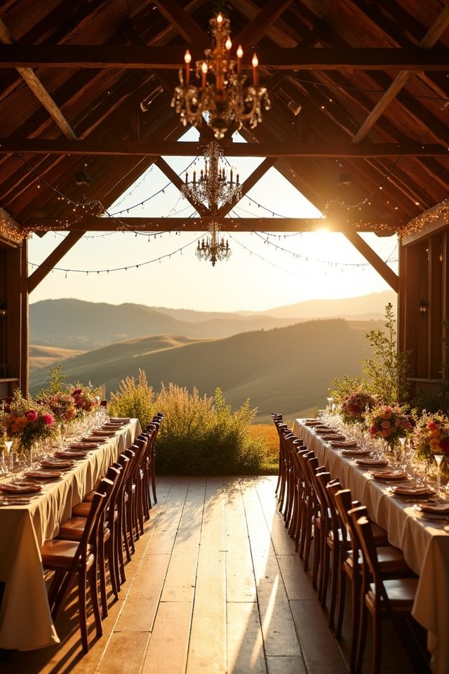 charming barn wedding atmosphere