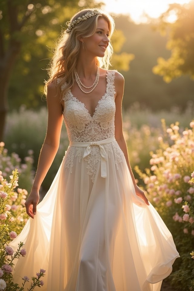 charming bow tea length elegance