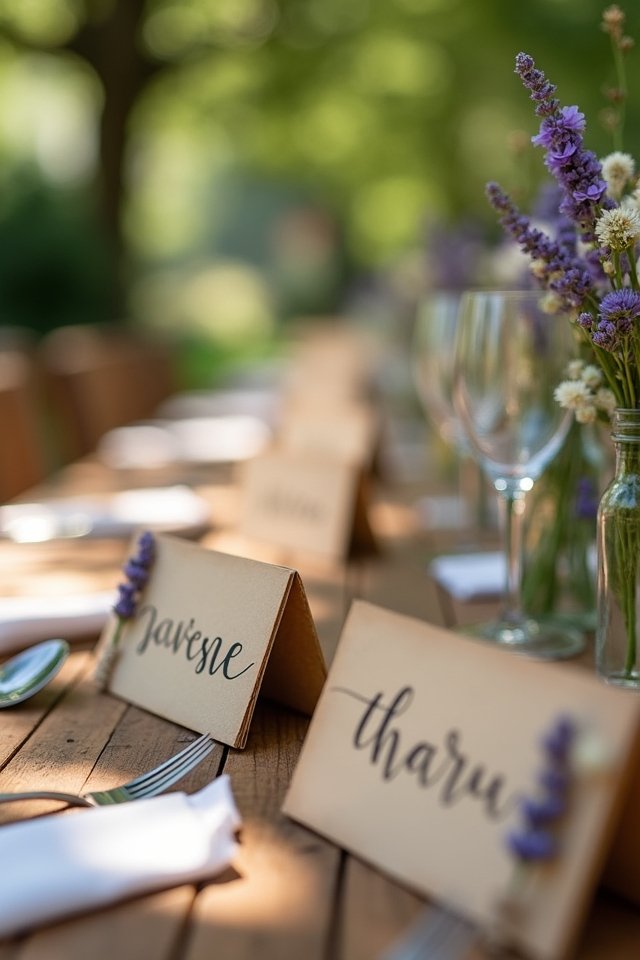 charming handmade place cards