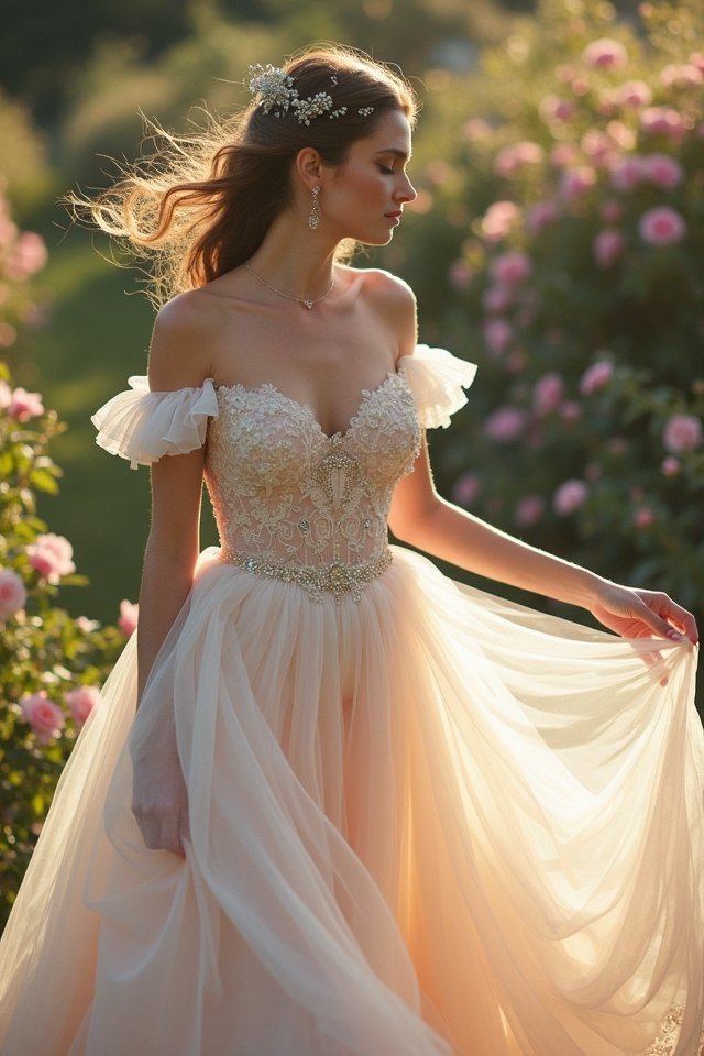 charming playful tea length dress
