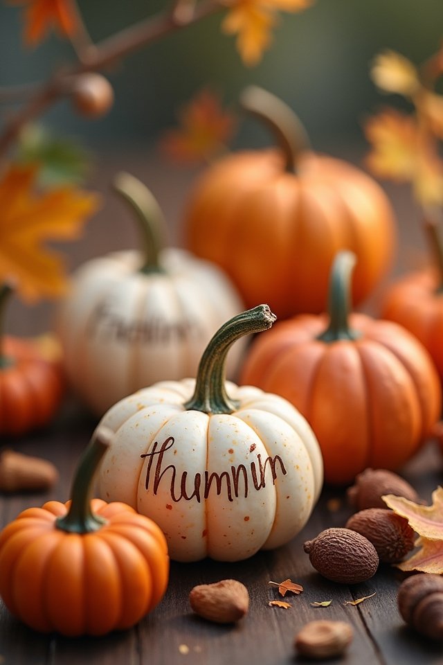 charming pumpkin place cards