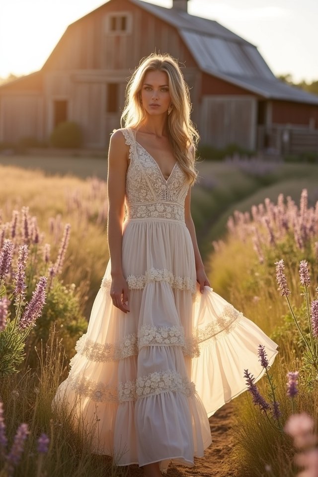 charming rustic tiered elegance