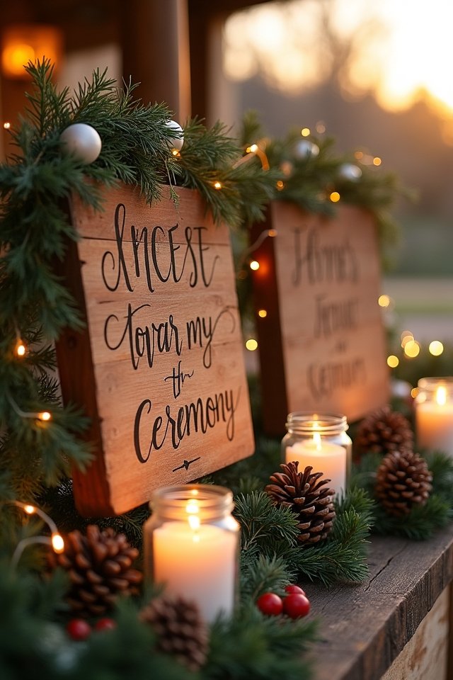 charming rustic wood signage